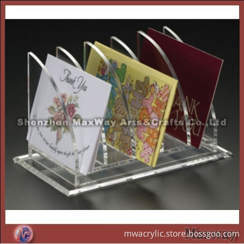 Acrylic transparent greeting card holder